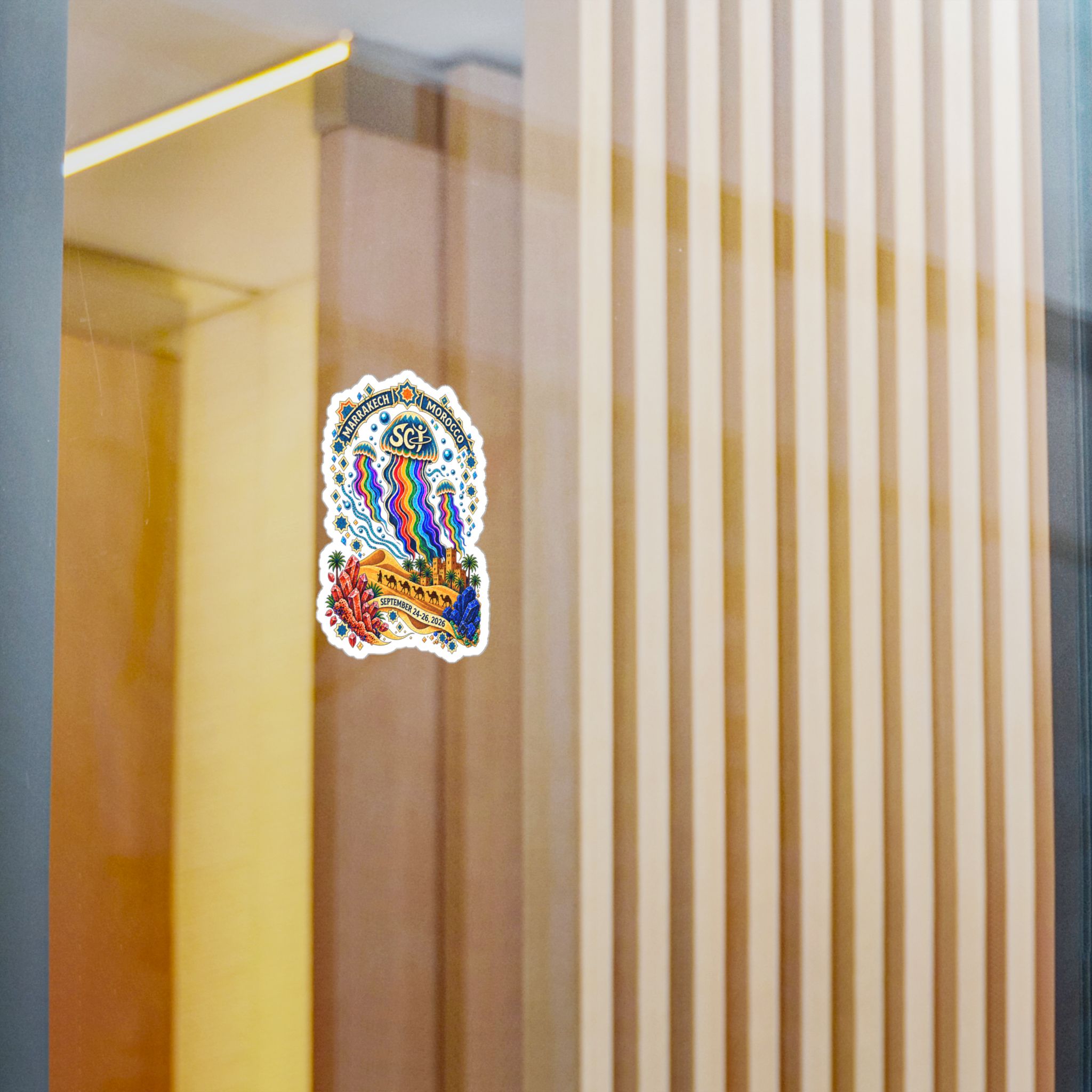 Marrakech Morocco Jellyfish Festival Sticker — Kiss-Cut Vinyl Decal (Sept 24–26, 2026) - Image 2