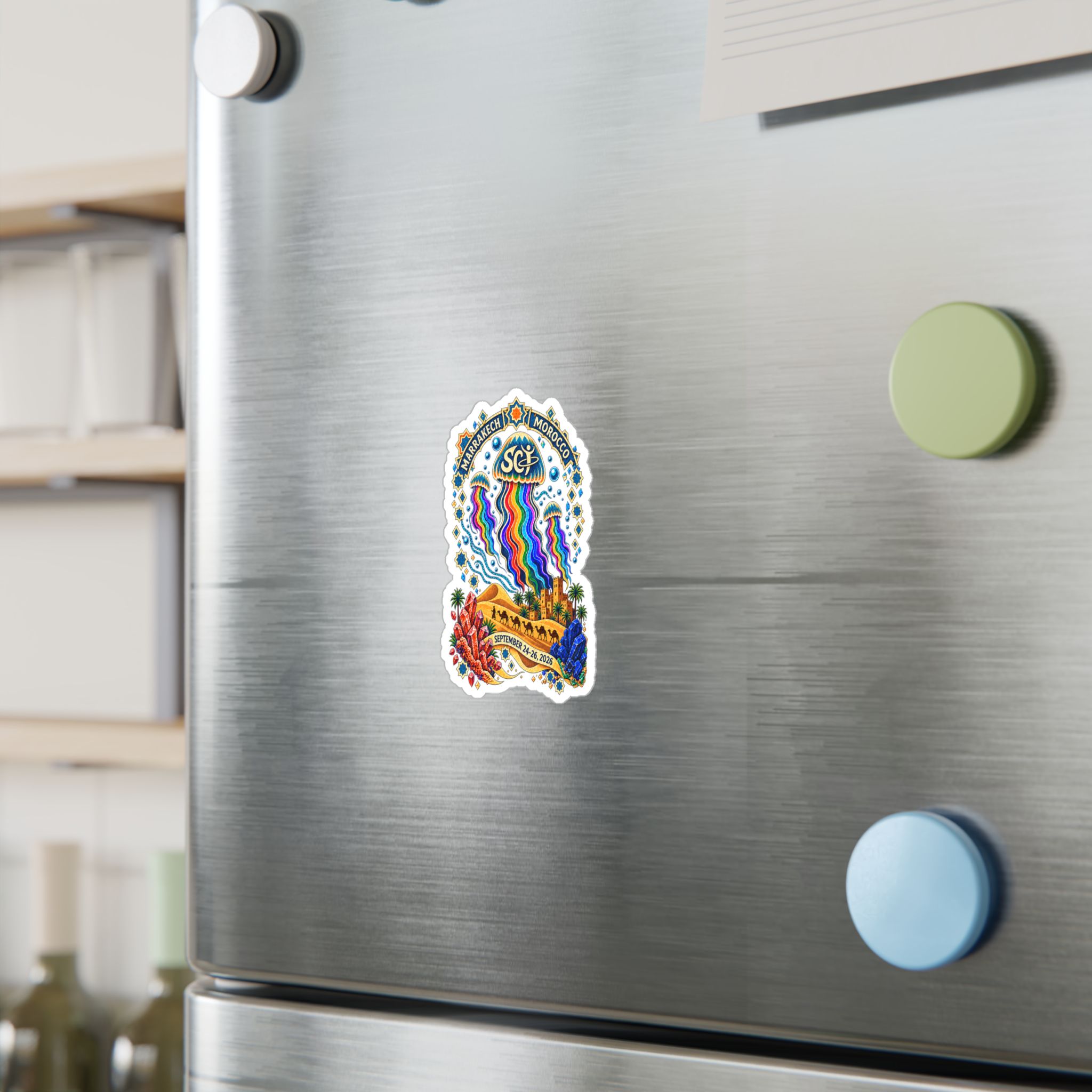 Marrakech Morocco Jellyfish Festival Sticker — Kiss-Cut Vinyl Decal (Sept 24–26, 2026) - Image 3