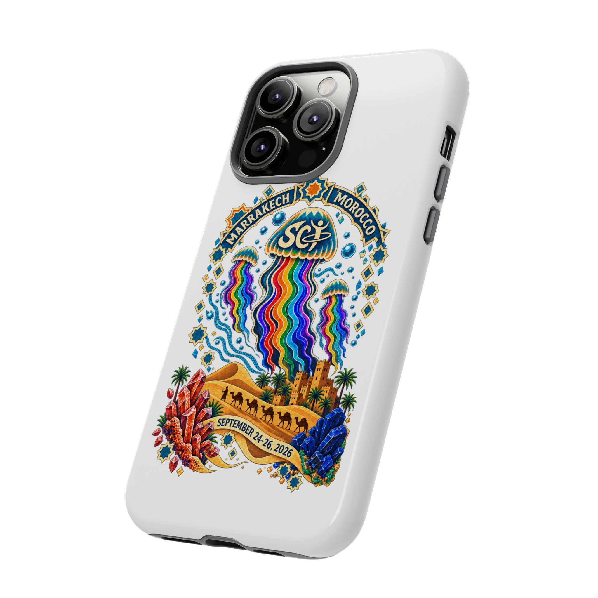 Marrakech Festival Phone Case – 'SGL' Rainbow Jellyfish Design (Sept 24–26, 2022) - Image 16