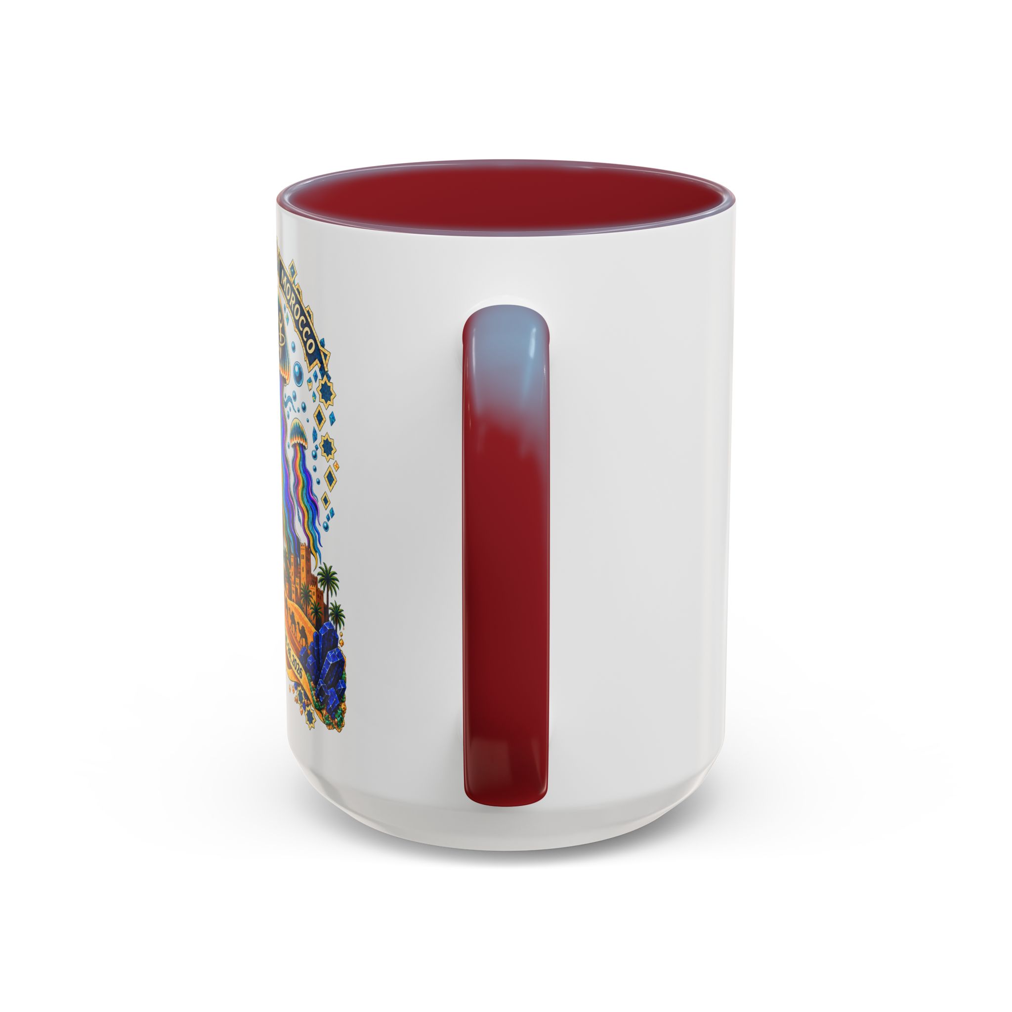Marrakech Morocco Festival Coffee Mug — 'SC' Rainbow Desert Design (11/15oz) - Image 84