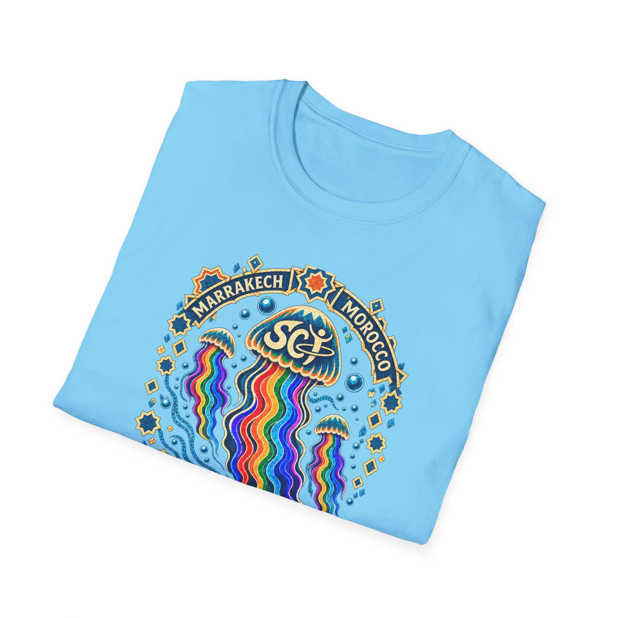 Marrakech Morocco Desert Vibes T-Shirt — Rainbow Dunes Festival Tee - Image 28