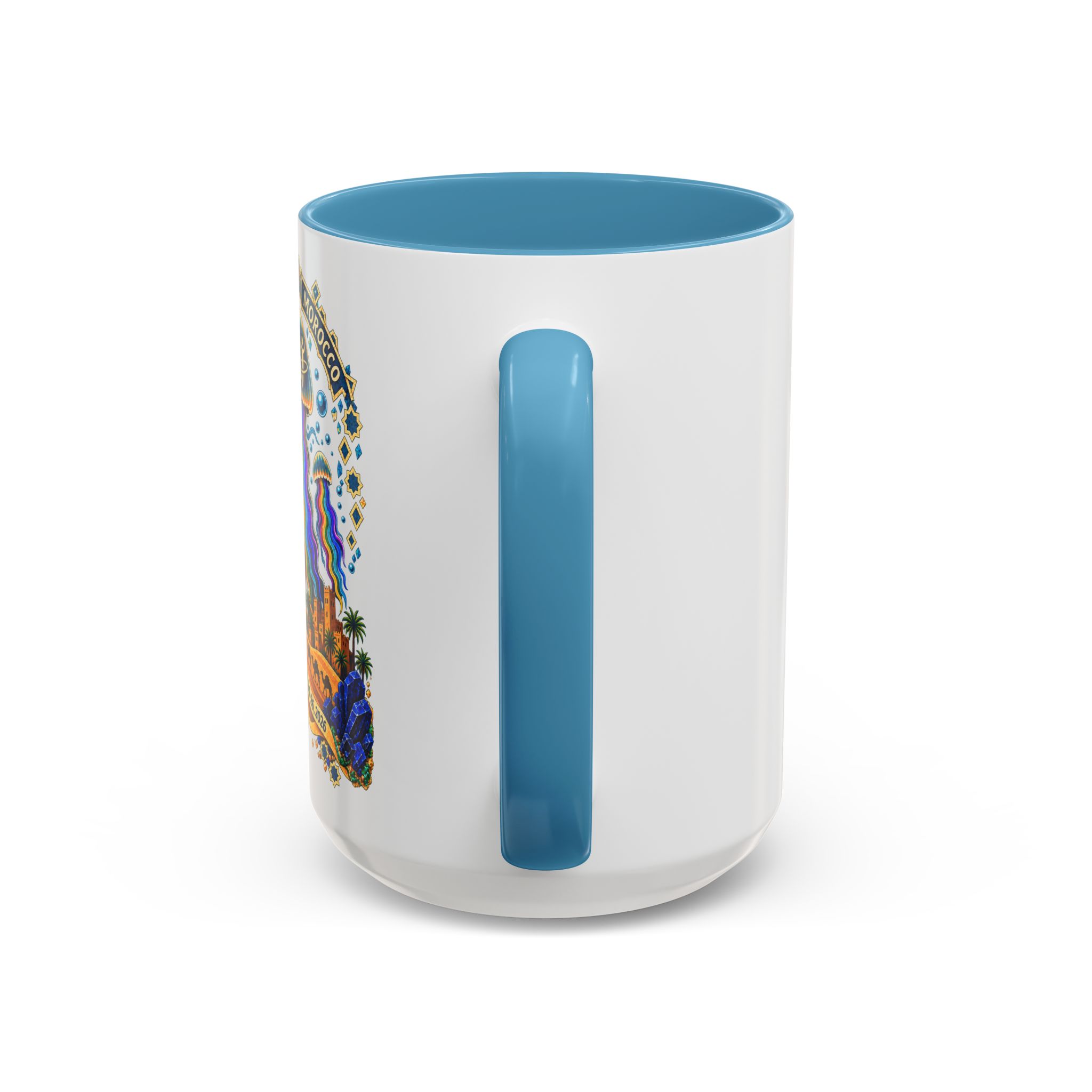 Marrakech Morocco Festival Coffee Mug — 'SC' Rainbow Desert Design (11/15oz) - Image 40
