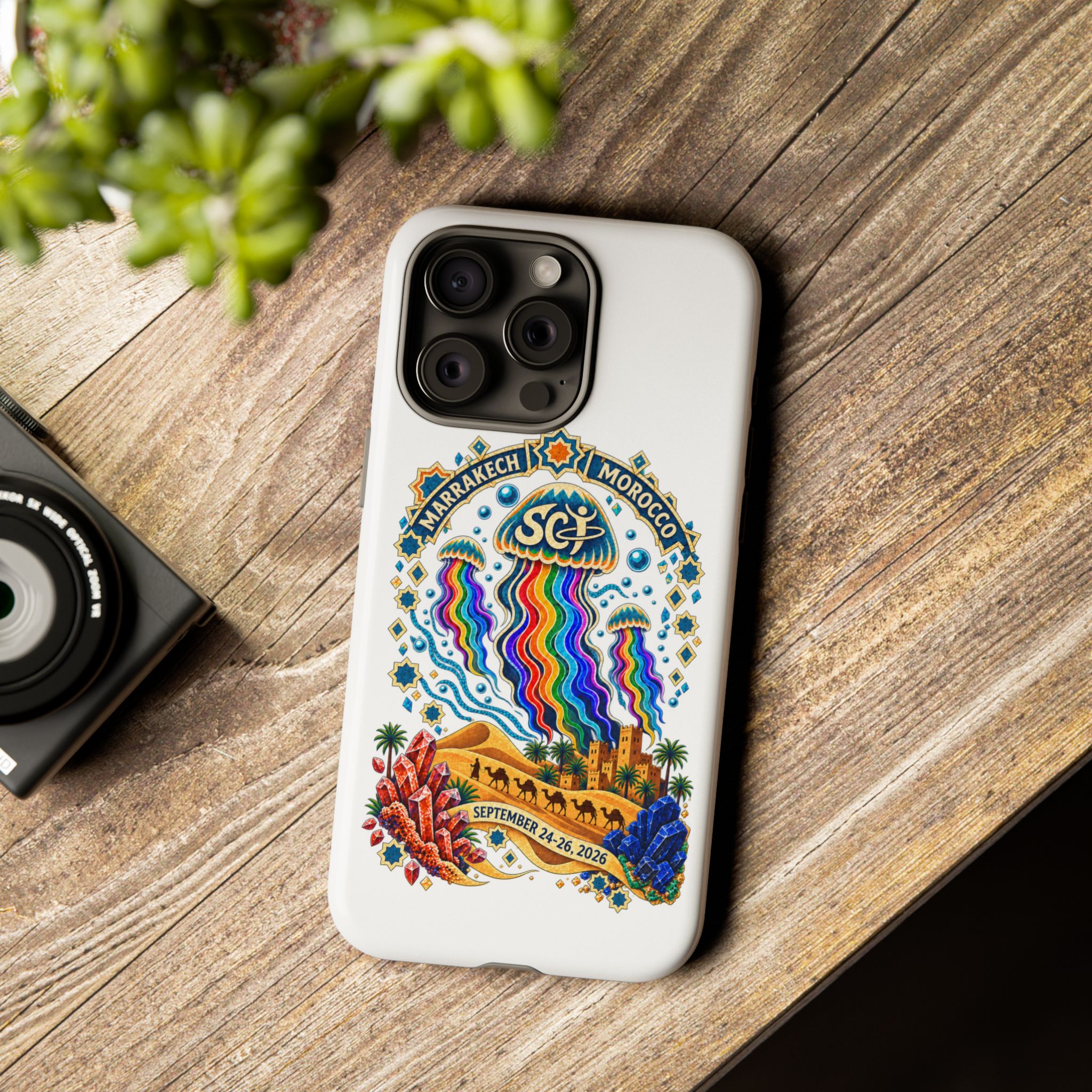 Marrakech Festival Phone Case – 'SGL' Rainbow Jellyfish Design (Sept 24–26, 2022) - Image 45