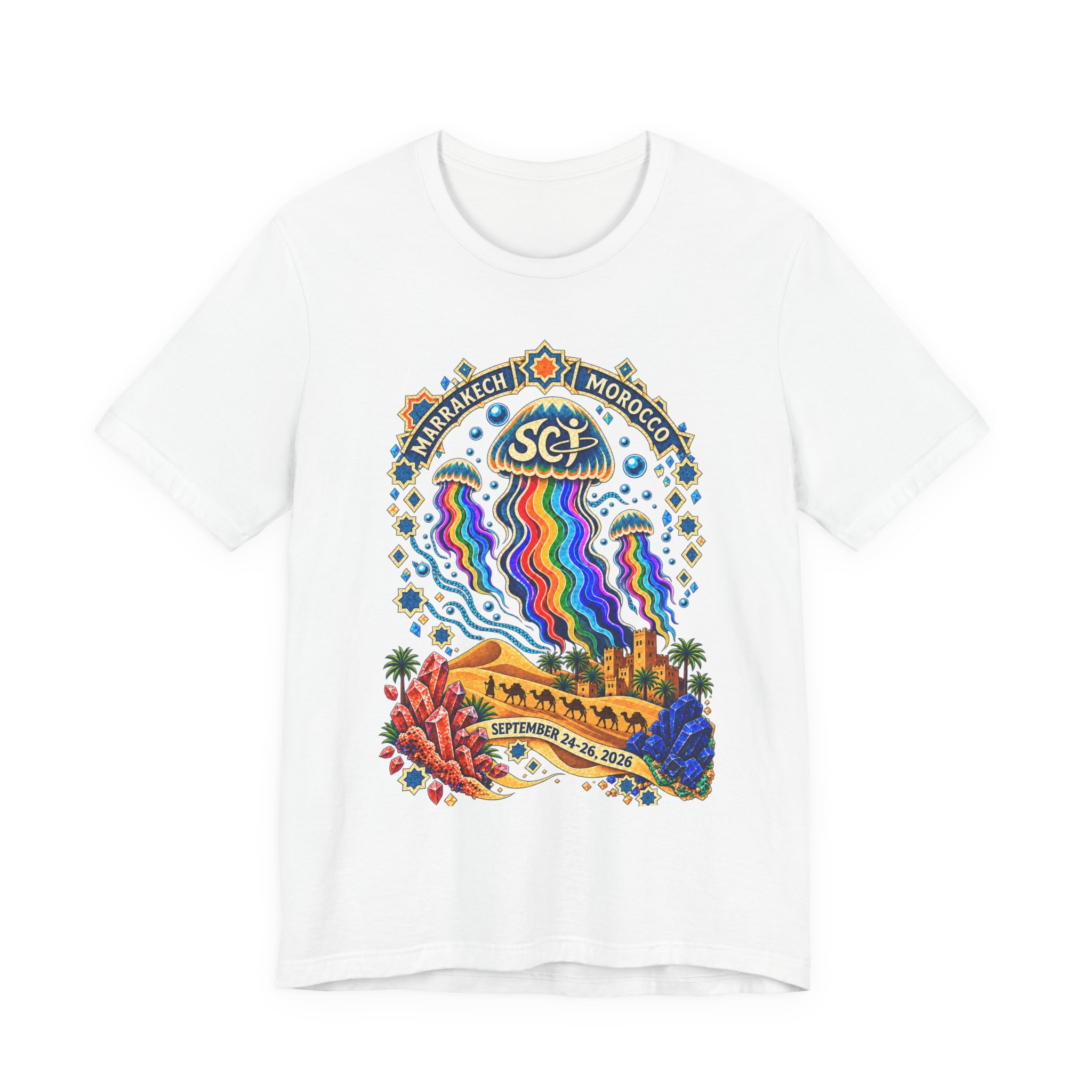 Marrakech Morocco Festival Tee — Rainbow Desert Graphic T-Shirt - Image 5