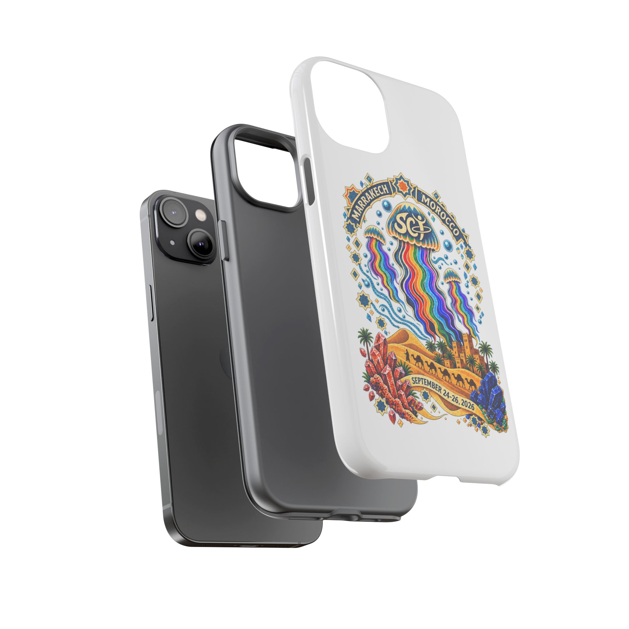 Marrakech Festival Phone Case – 'SGL' Rainbow Jellyfish Design (Sept 24–26, 2022) - Image 24