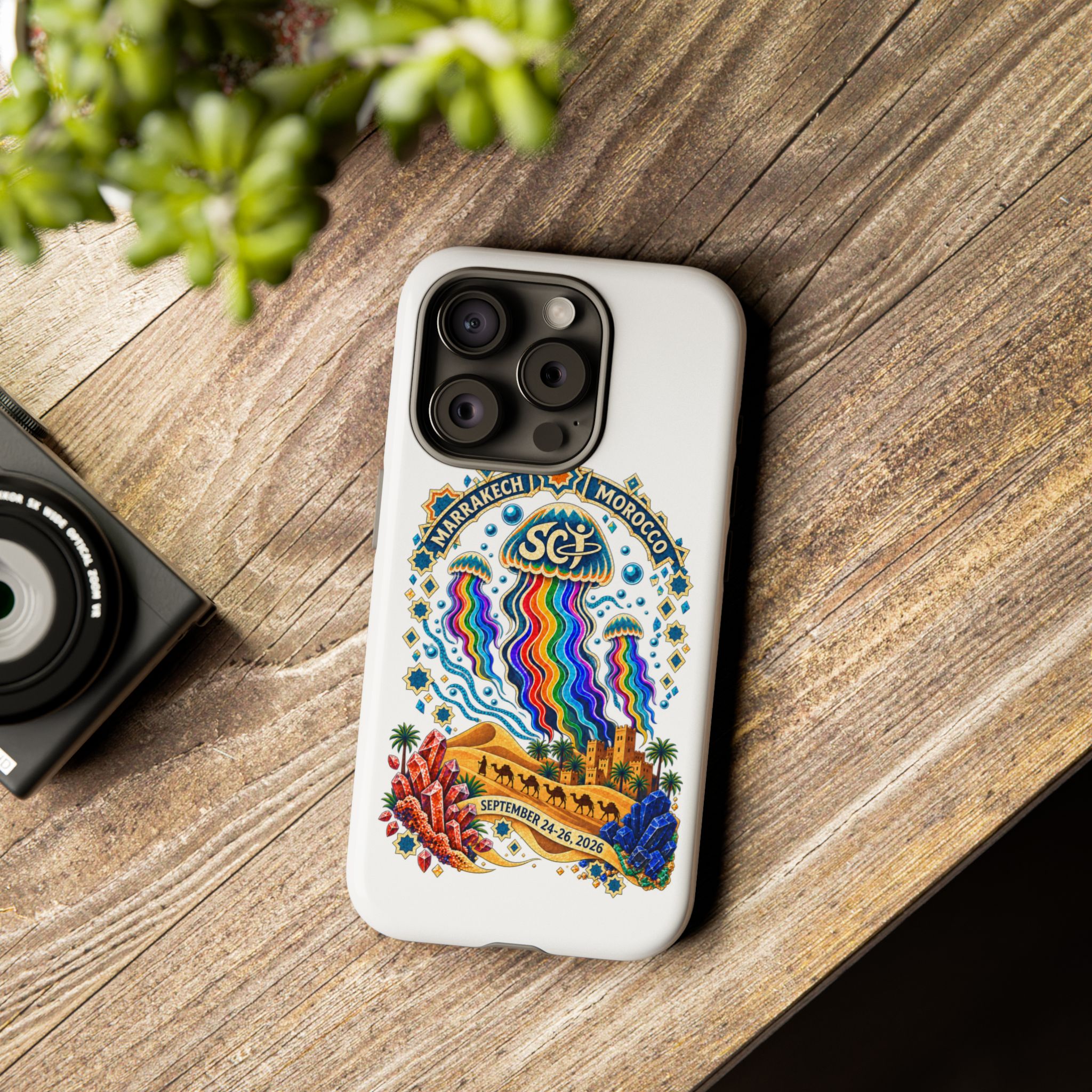 Marrakech Festival Phone Case – 'SGL' Rainbow Jellyfish Design (Sept 24–26, 2022) - Image 4