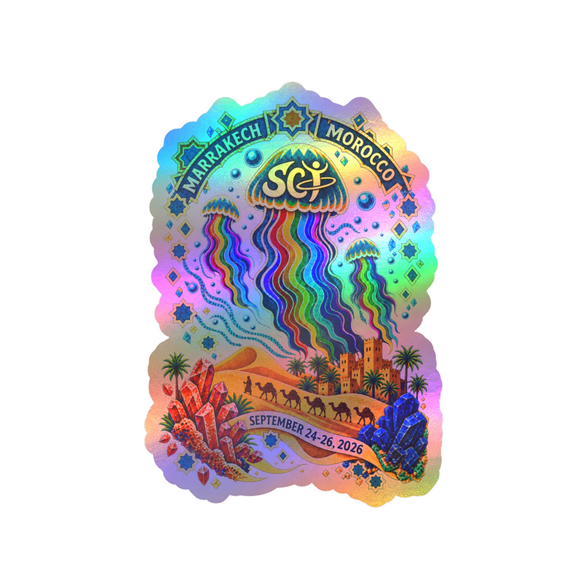 Marrakech Morocco Jellyfish Festival Sticker — Kiss-Cut Vinyl Decal (Sept 24–26, 2026) - Image 7