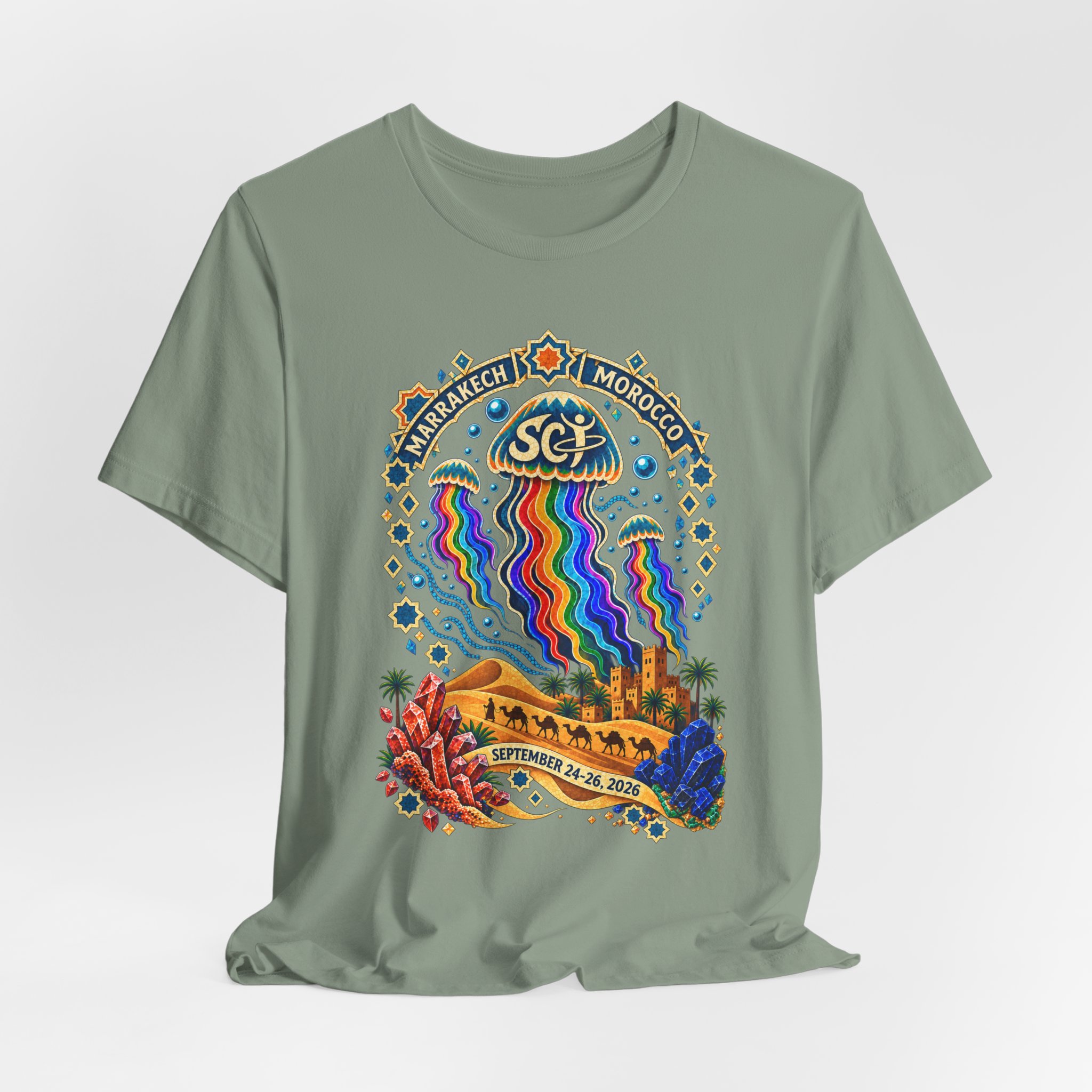 Marrakech Morocco Festival Tee — Rainbow Desert Graphic T-Shirt - Image 20