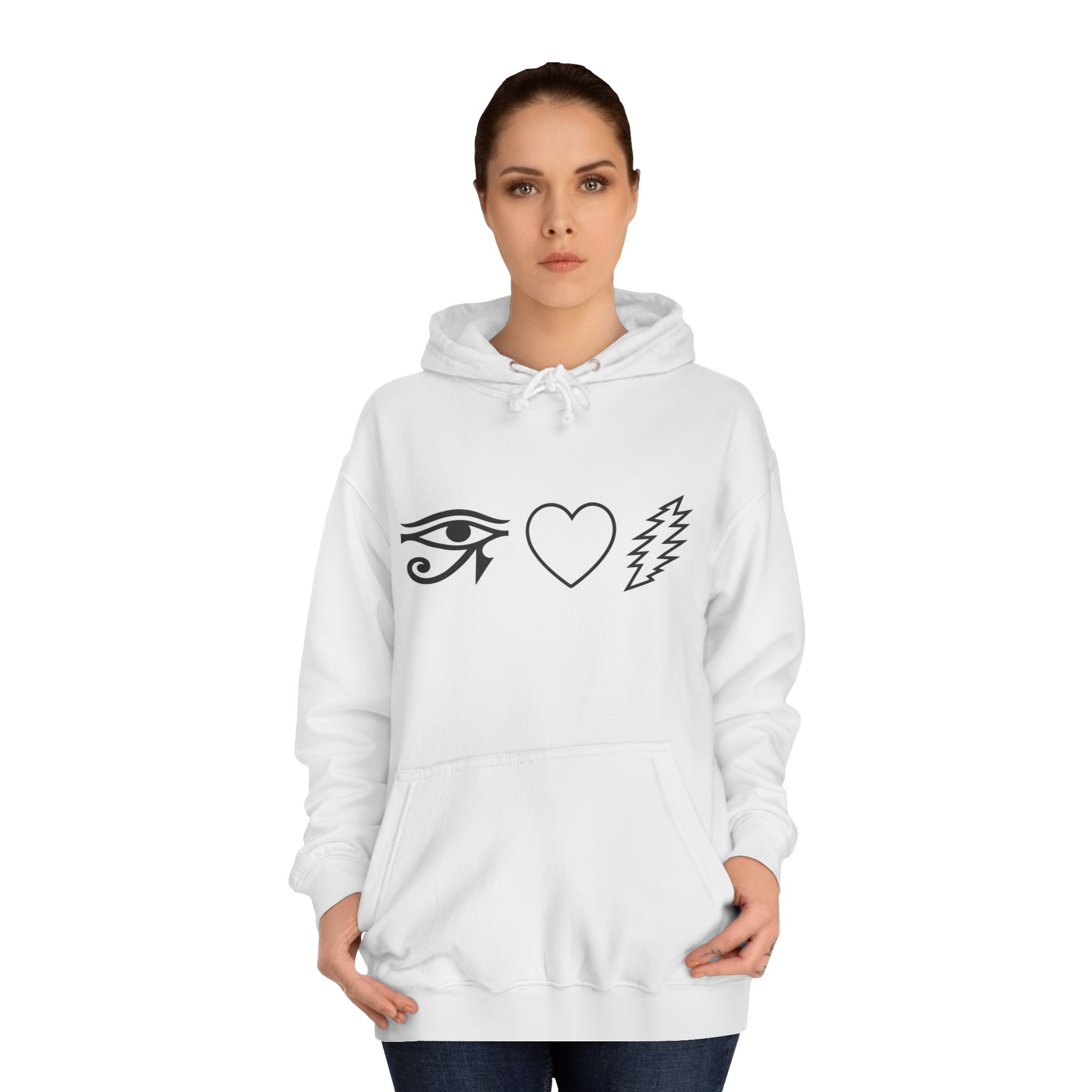 Eye Heart Bolt Hoodie Pullover - Image 8