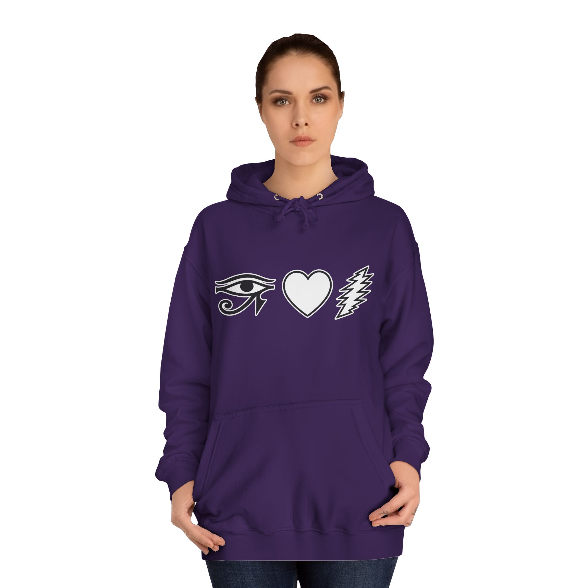 Eye Heart Bolt Hoodie Pullover - Image 4