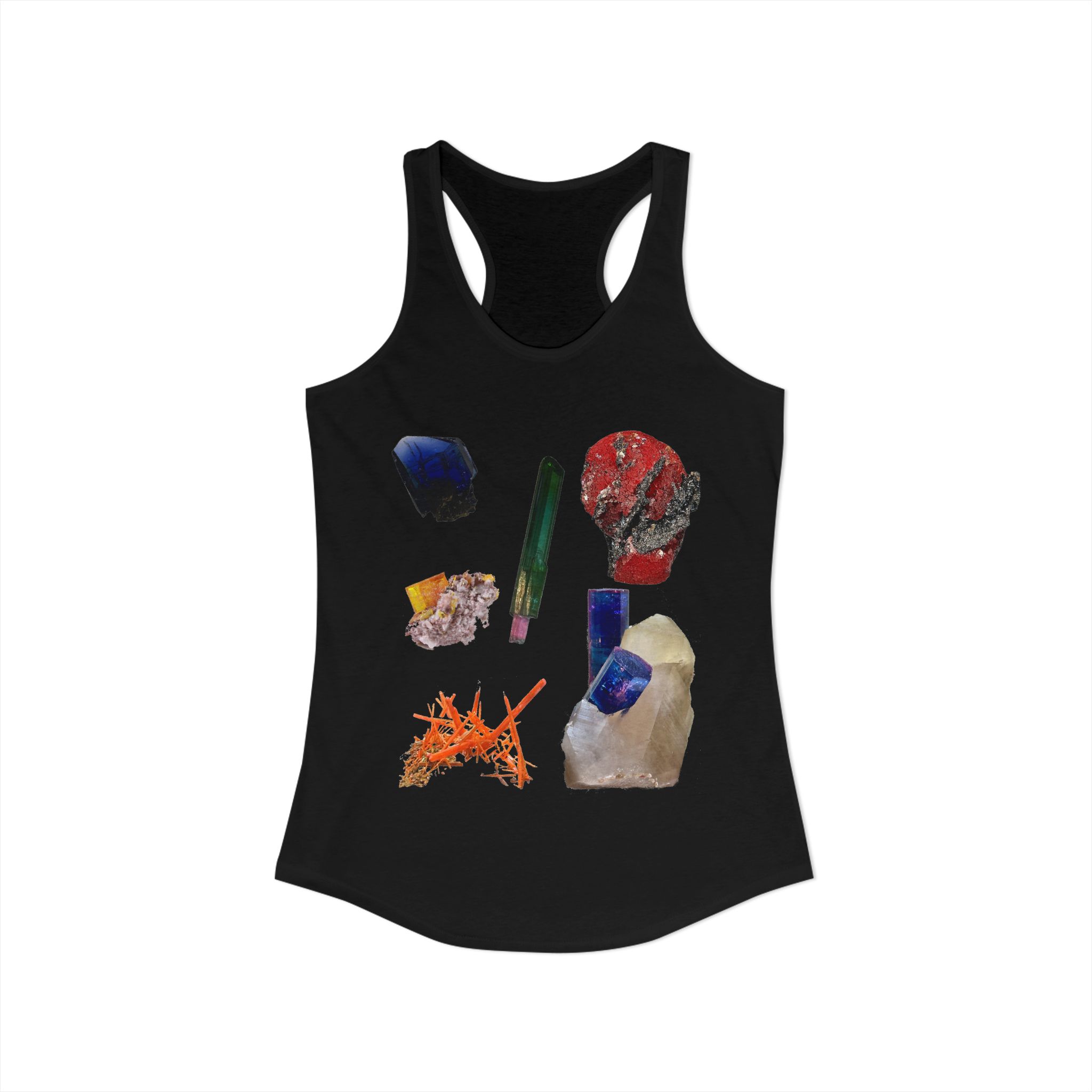 Caution Gem Crystals Can Be Habit Forming Women's Racerback Tank - Image 2