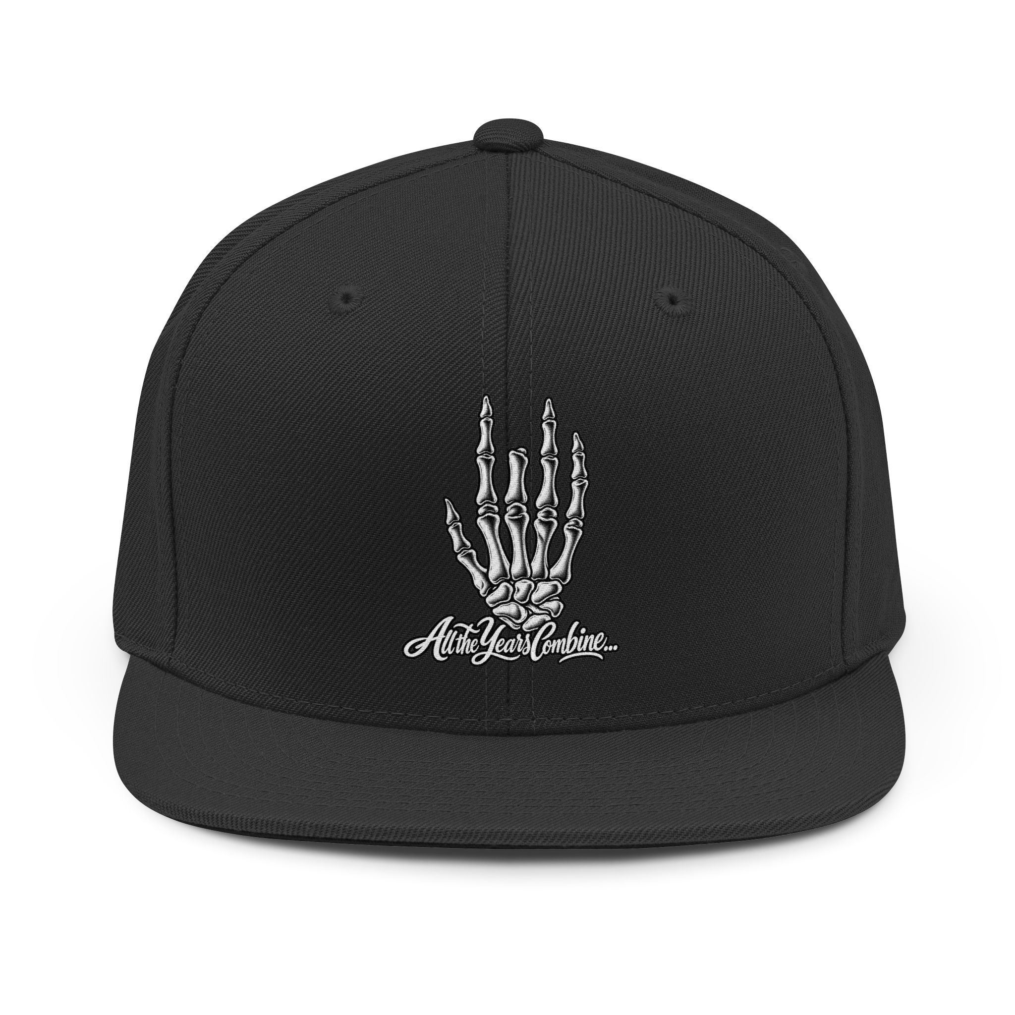 All the Years Combine — Jerry Skeleton Hand Snapback Hat — Embroidered Cap