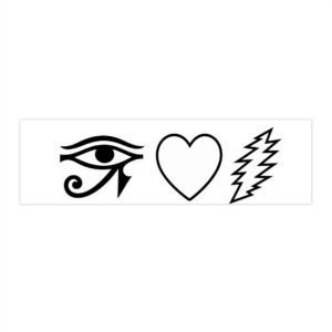 Eye Heart Bolt Bumper Sticker