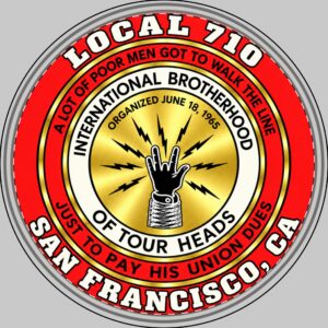 Local 710 Round Car Magnet — San Francisco International Brotherhood of Tour Heads Union Emblem