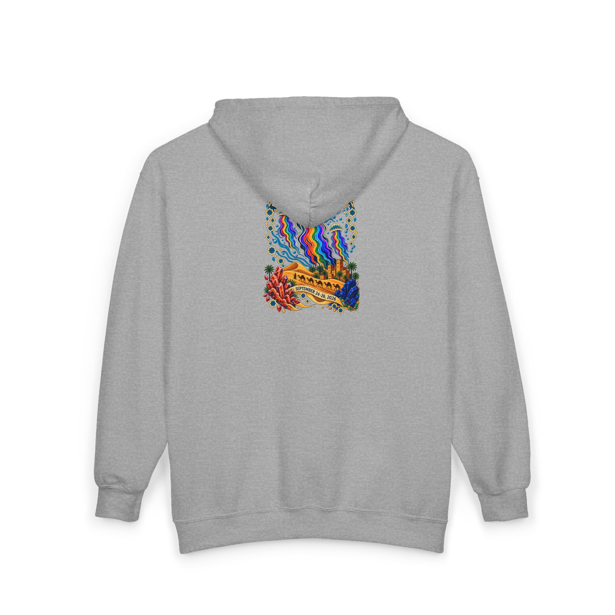 SCI Morocco 2026 Zip Hoodie — Colorful Back Print - Image 6