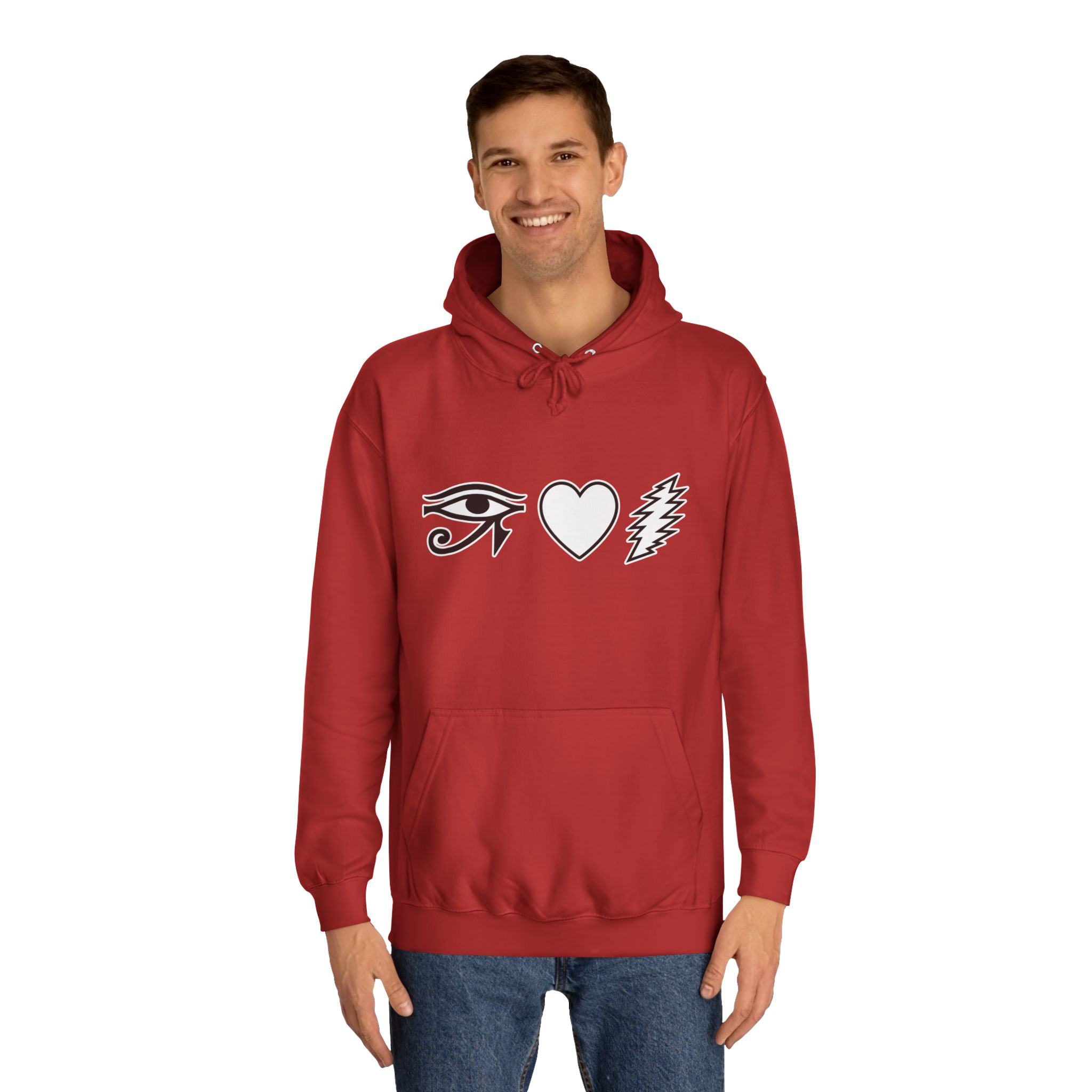 Eye Heart Bolt Hoodie Pullover - Image 71