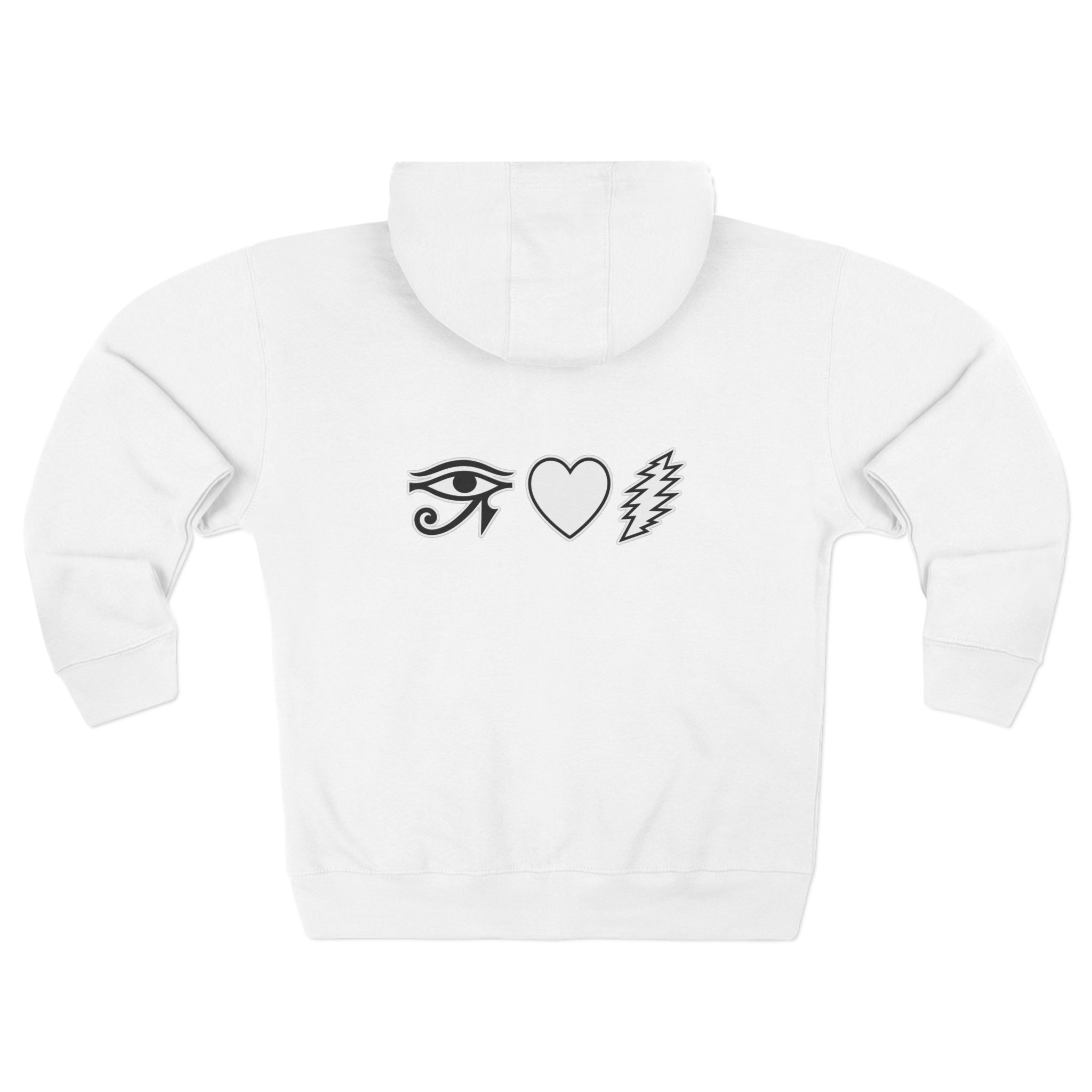 Eye Heart Bolt Zip Hoodie - Image 6