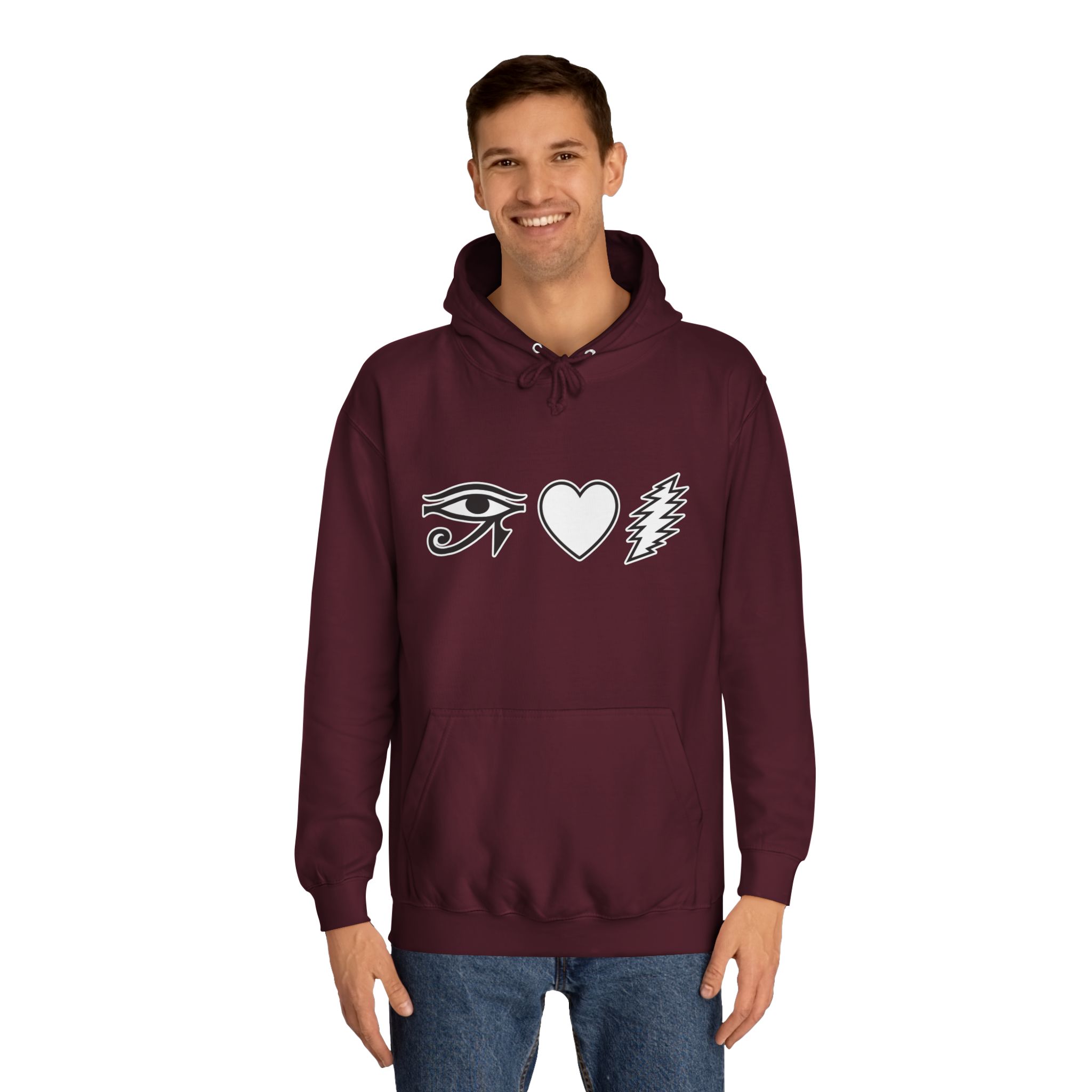 Eye Heart Bolt Hoodie Pullover - Image 67