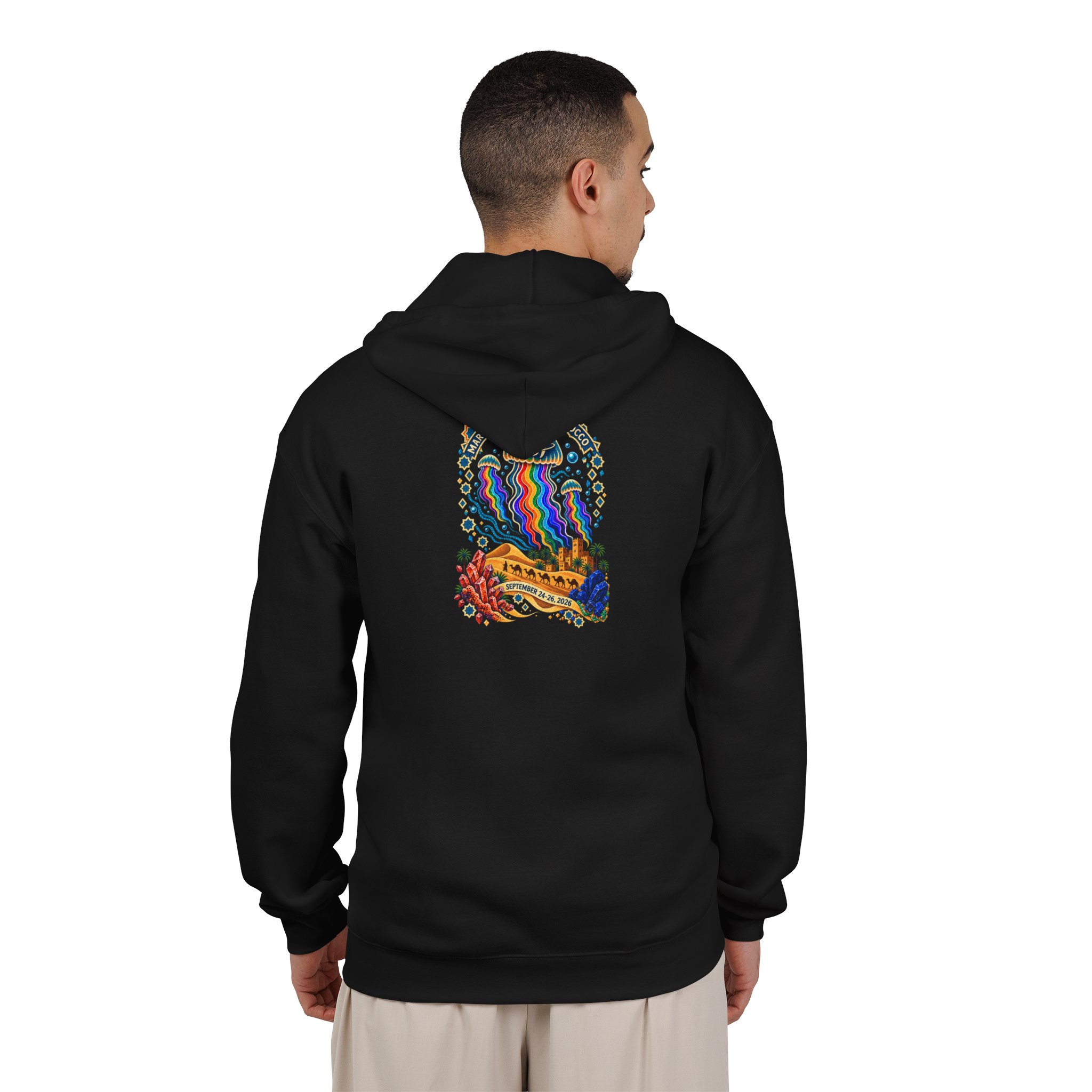 SCI Morocco 2026 Zip Hoodie — Colorful Back Print - Image 4