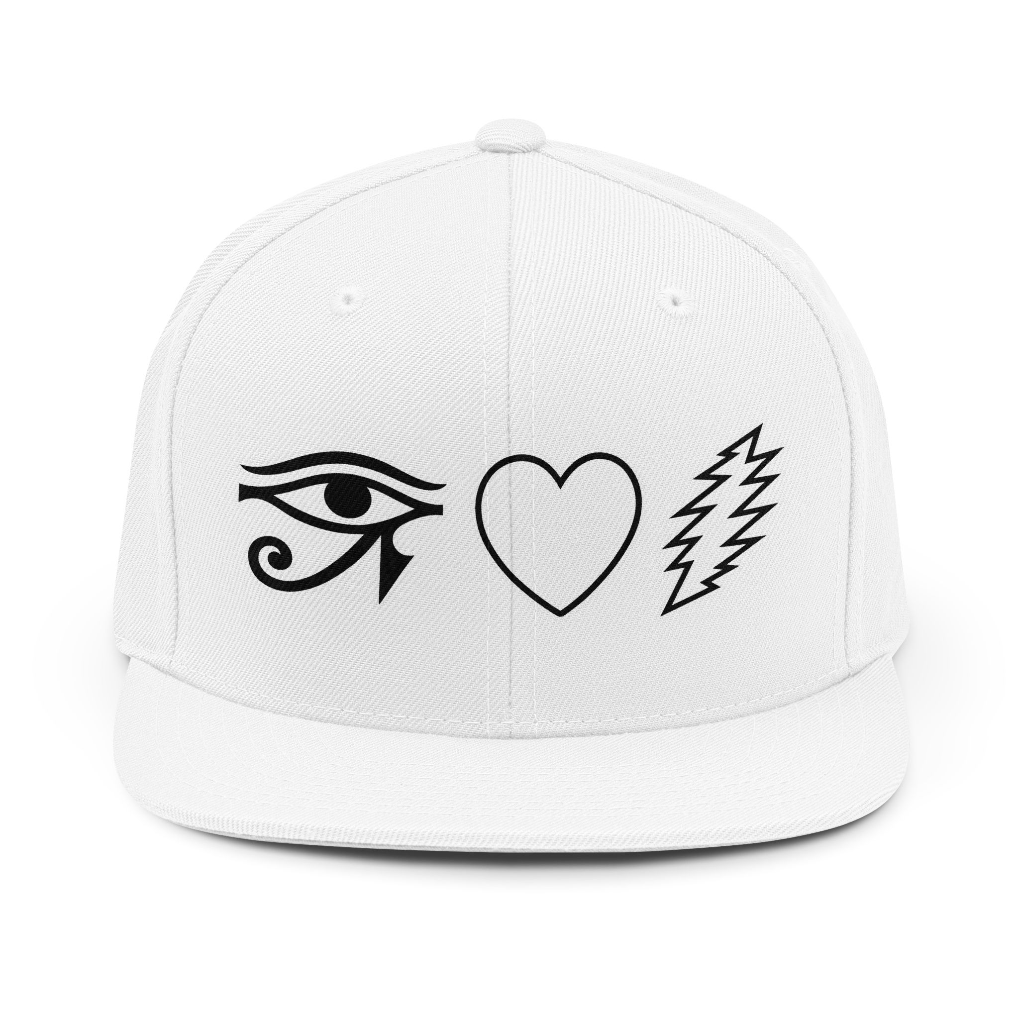 Eye Heart Bolt Snapback Hat — Streetwear Cap