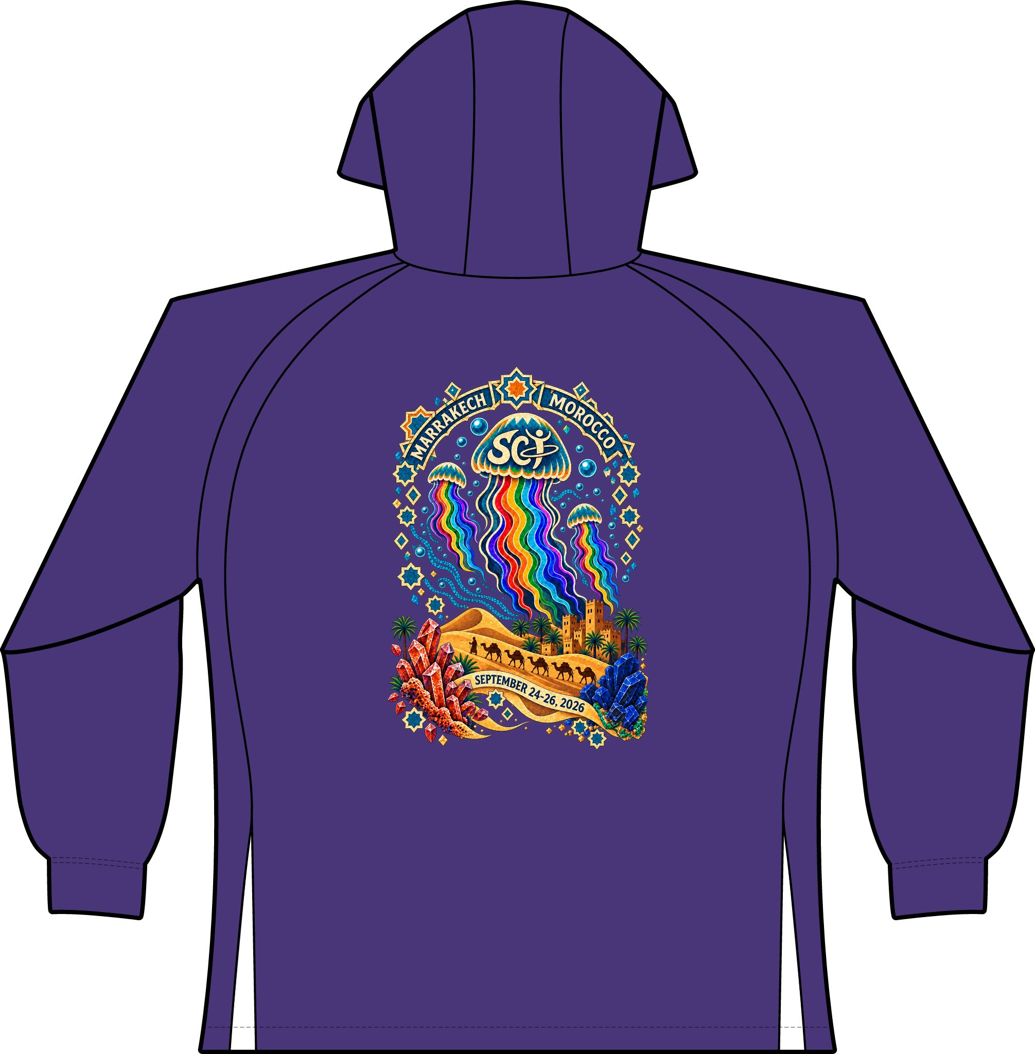 Morocco SCI 2026 Full Zip Women's Hoodie Lightweight Zip-Up