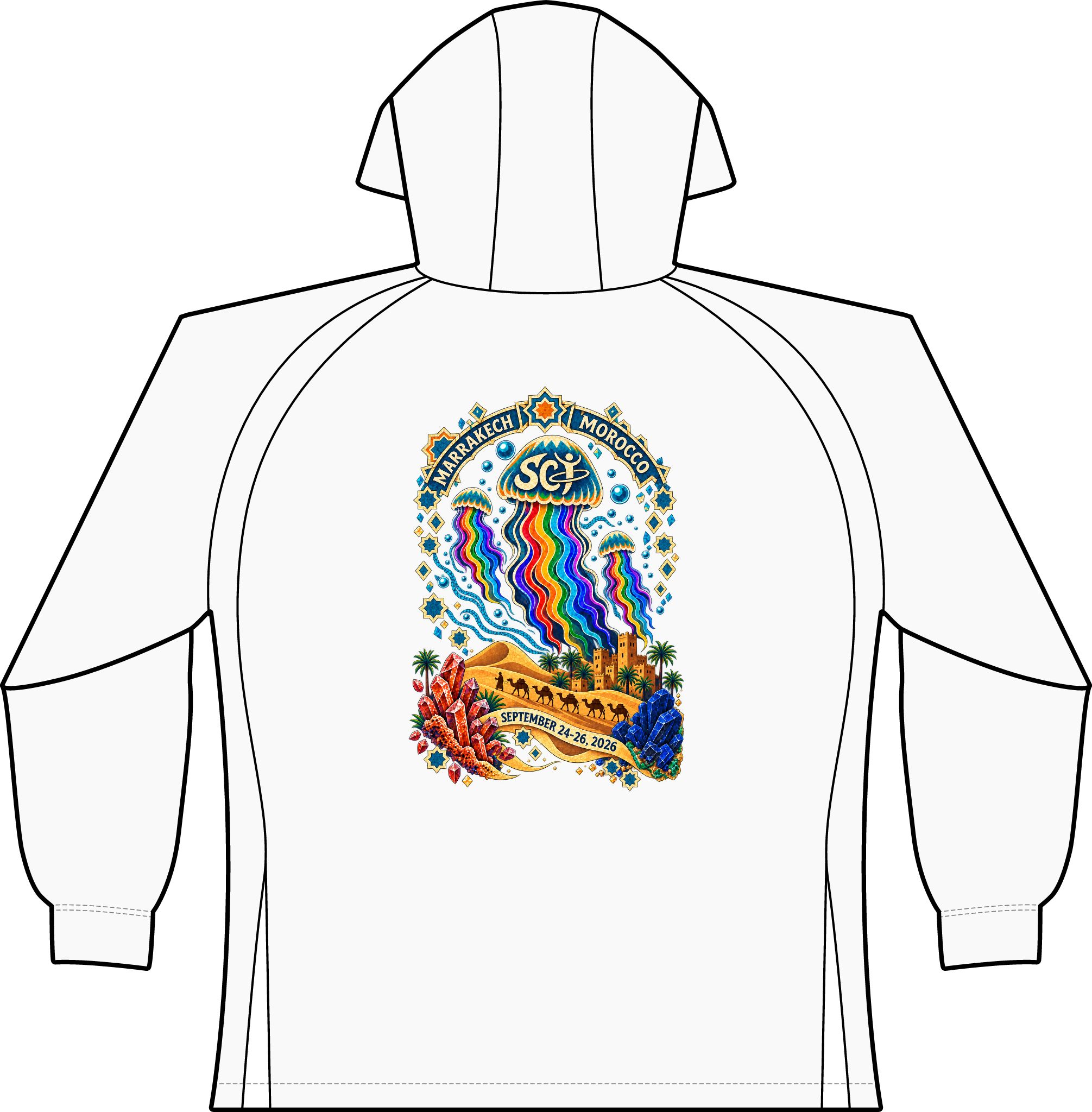 Morocco SCI 2026 Full Zip Women's Hoodie Lightweight Zip-Up - Image 7