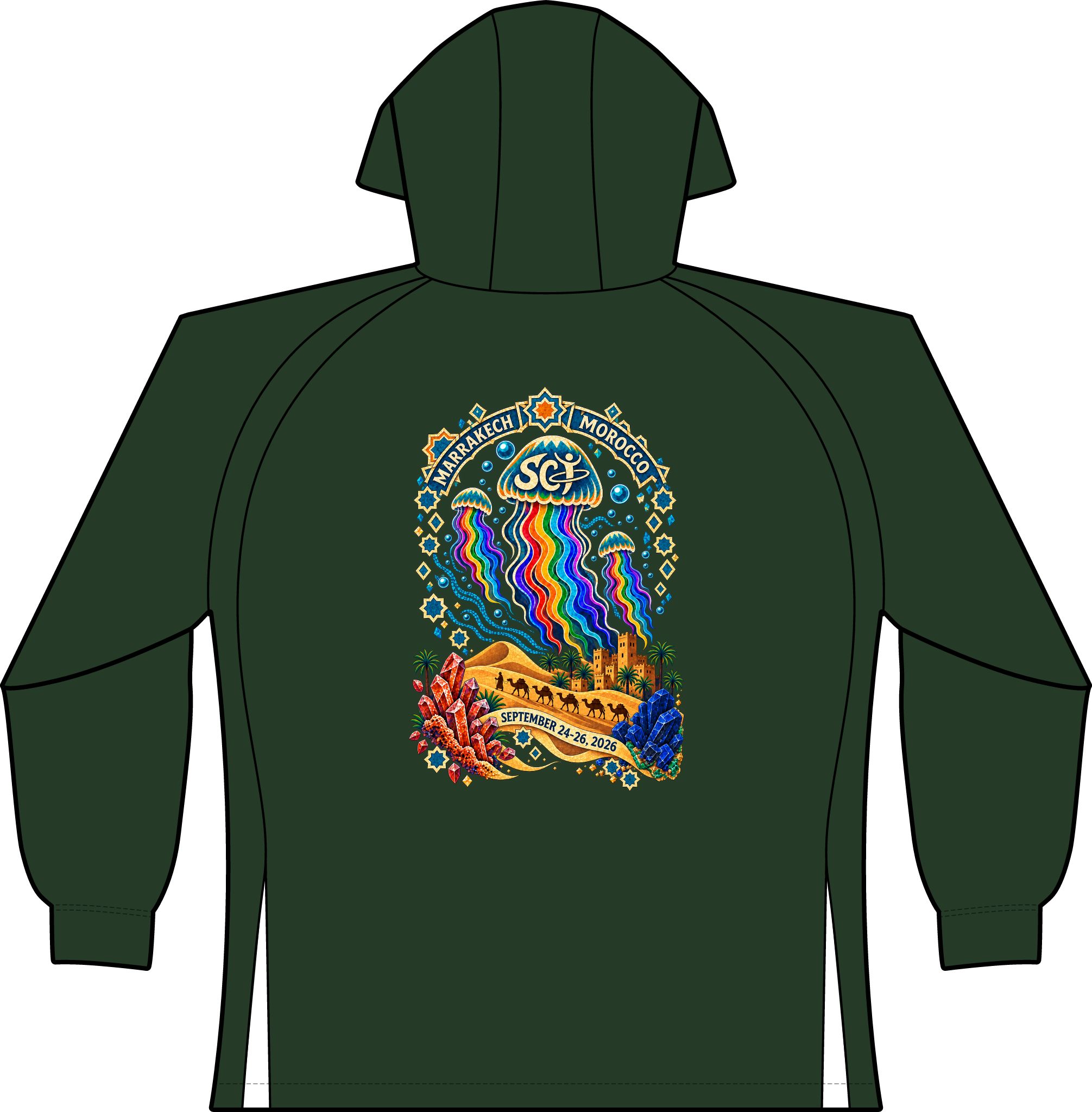 Morocco SCI 2026 Full Zip Women's Hoodie Lightweight Zip-Up - Image 11