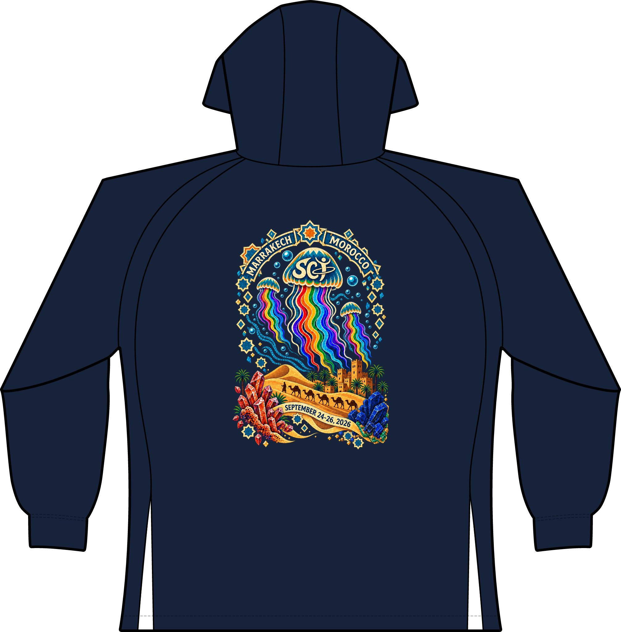 Morocco SCI 2026 Full Zip Women's Hoodie Lightweight Zip-Up - Image 15