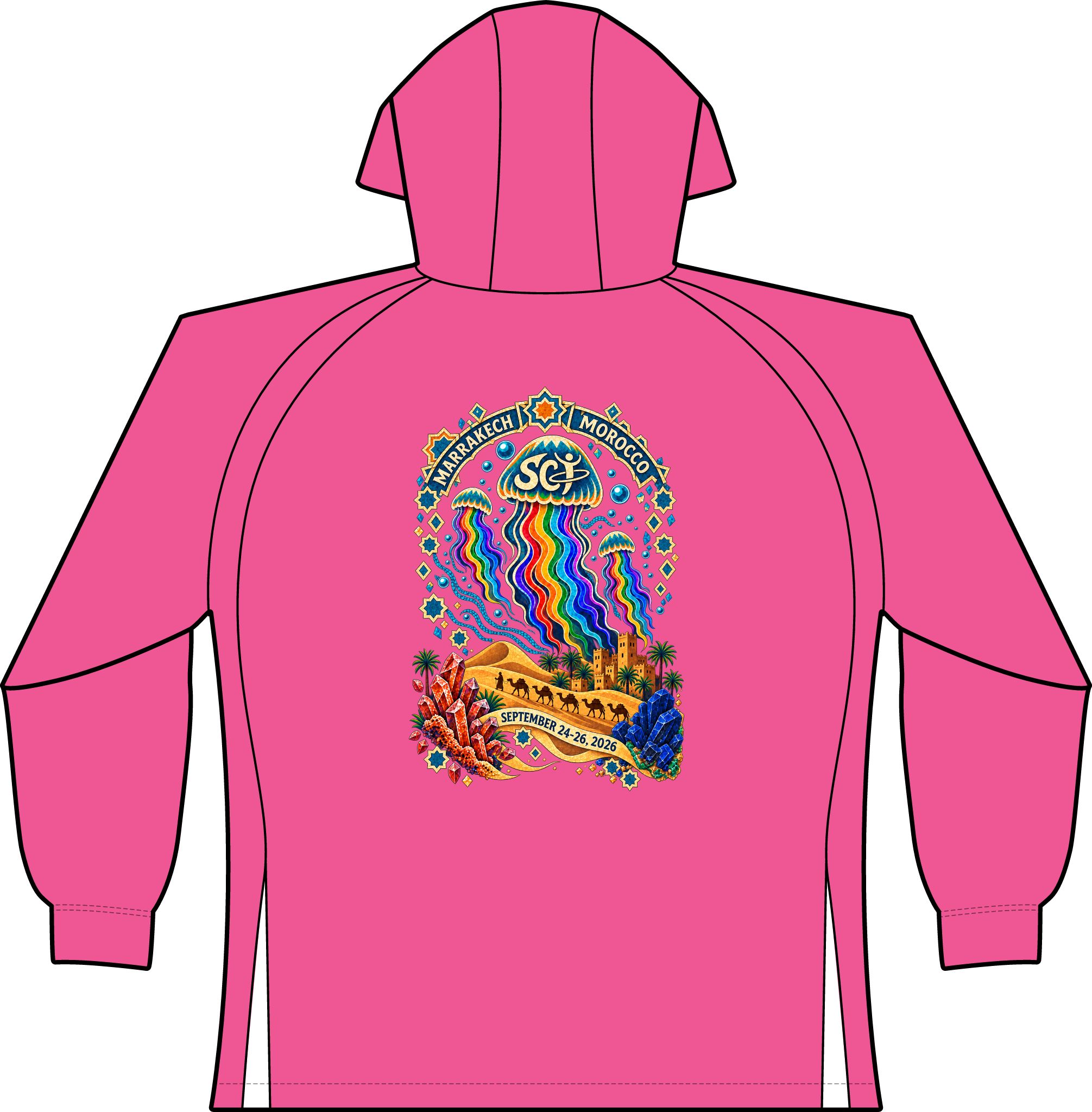 Morocco SCI 2026 Full Zip Women's Hoodie Lightweight Zip-Up - Image 23