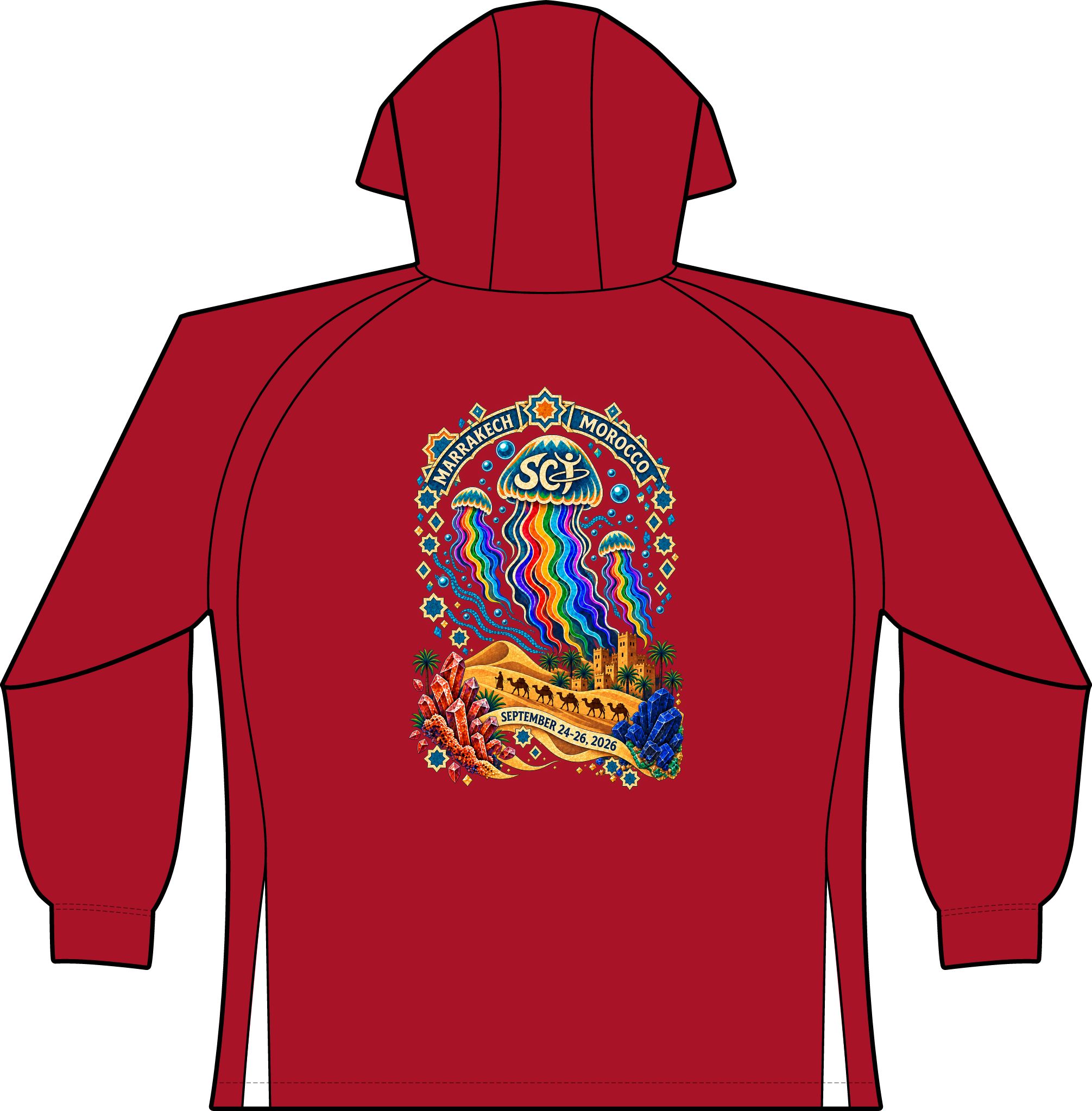 Morocco SCI 2026 Full Zip Women's Hoodie Lightweight Zip-Up - Image 27