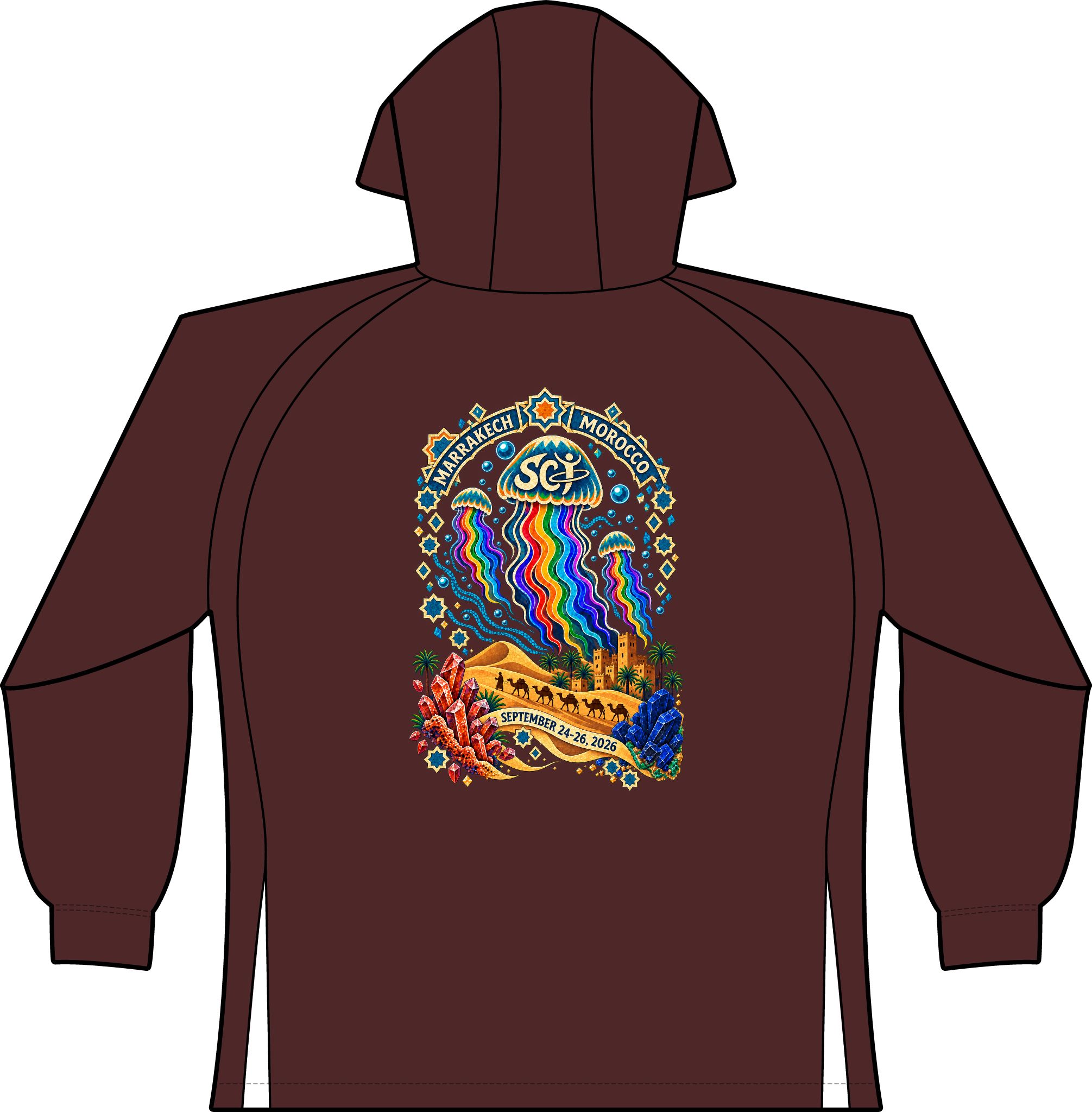 Morocco SCI 2026 Full Zip Women's Hoodie Lightweight Zip-Up - Image 31