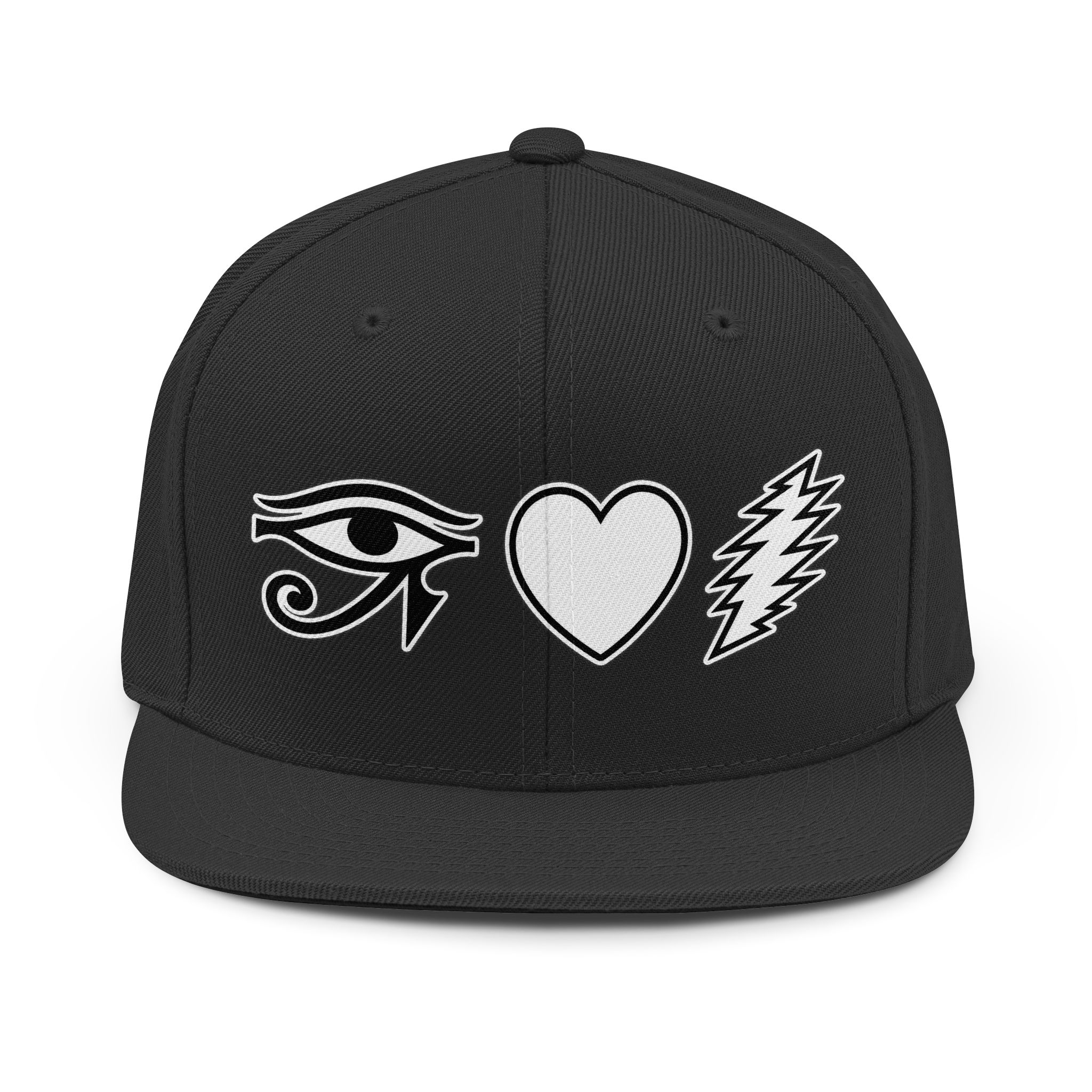 Eye Heart Bolt Snapback Hat — Streetwear Cap - Image 3