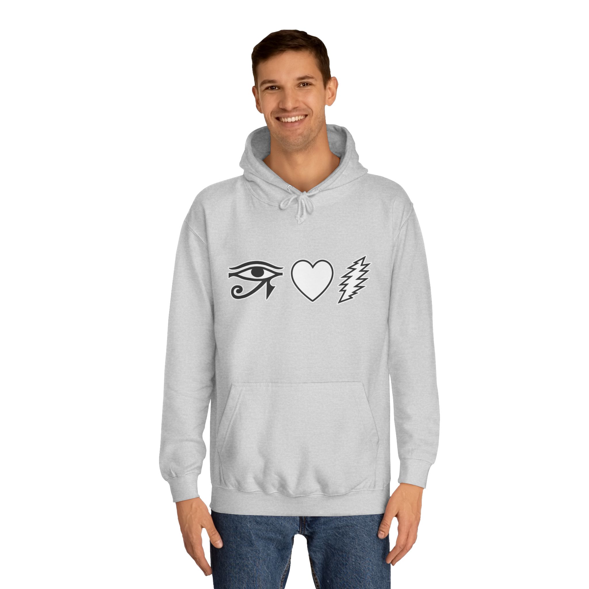 Eye Heart Bolt Hoodie Pullover - Image 23