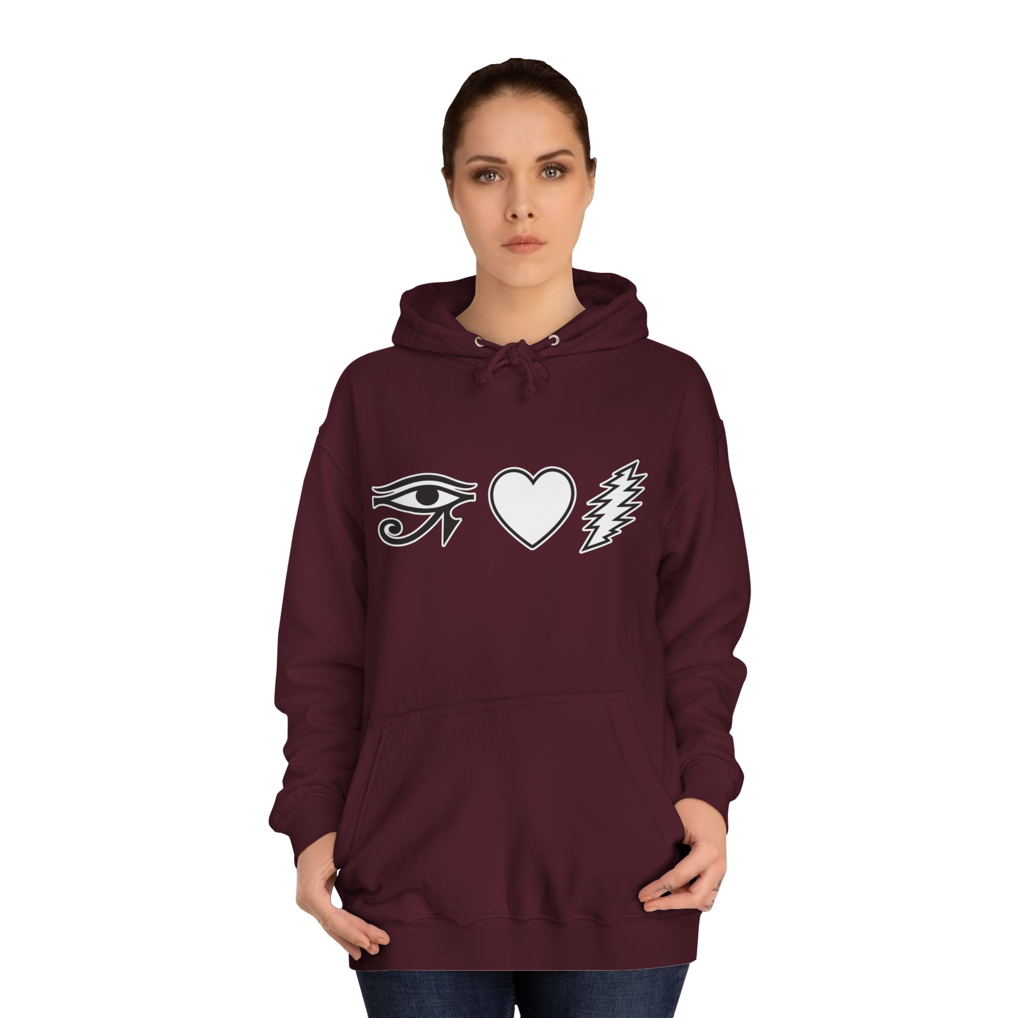 Eye Heart Bolt Hoodie Pullover - Image 68