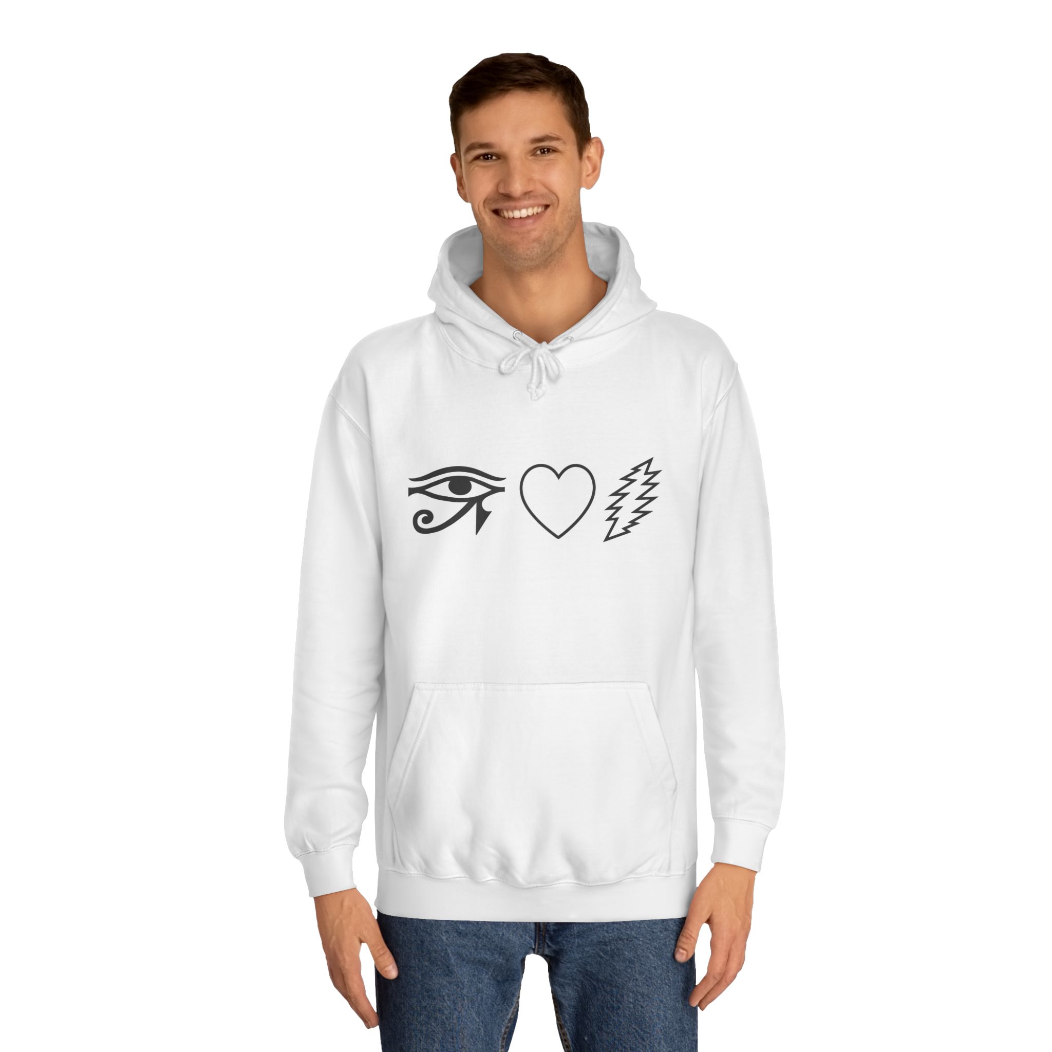 Eye Heart Bolt Hoodie Pullover - Image 7